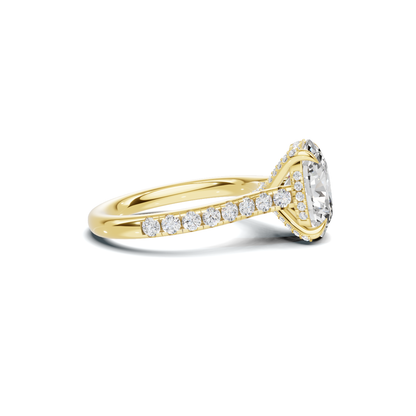 Pave Accented Prong Ring