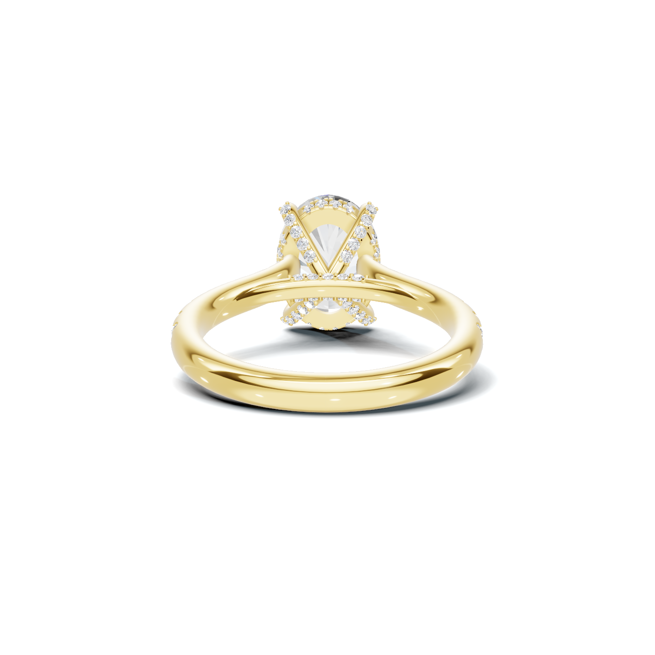 Pave Accented Prong Ring
