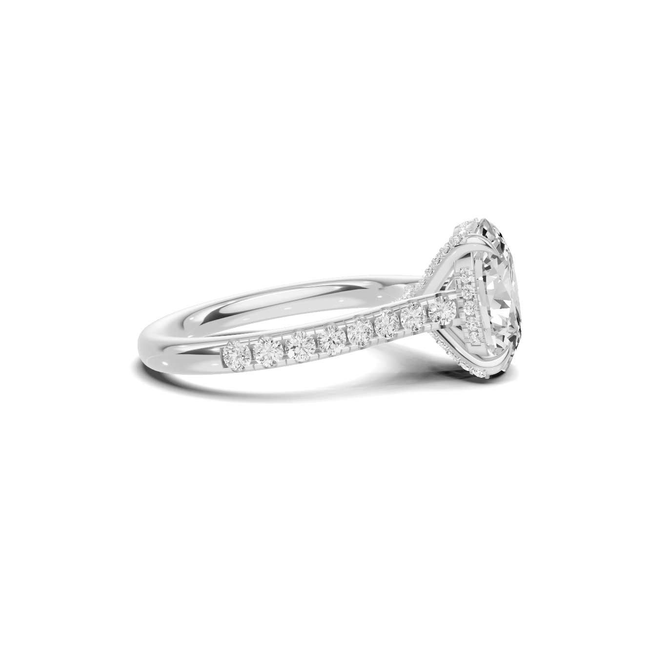 Pave Accented Prong Ring
