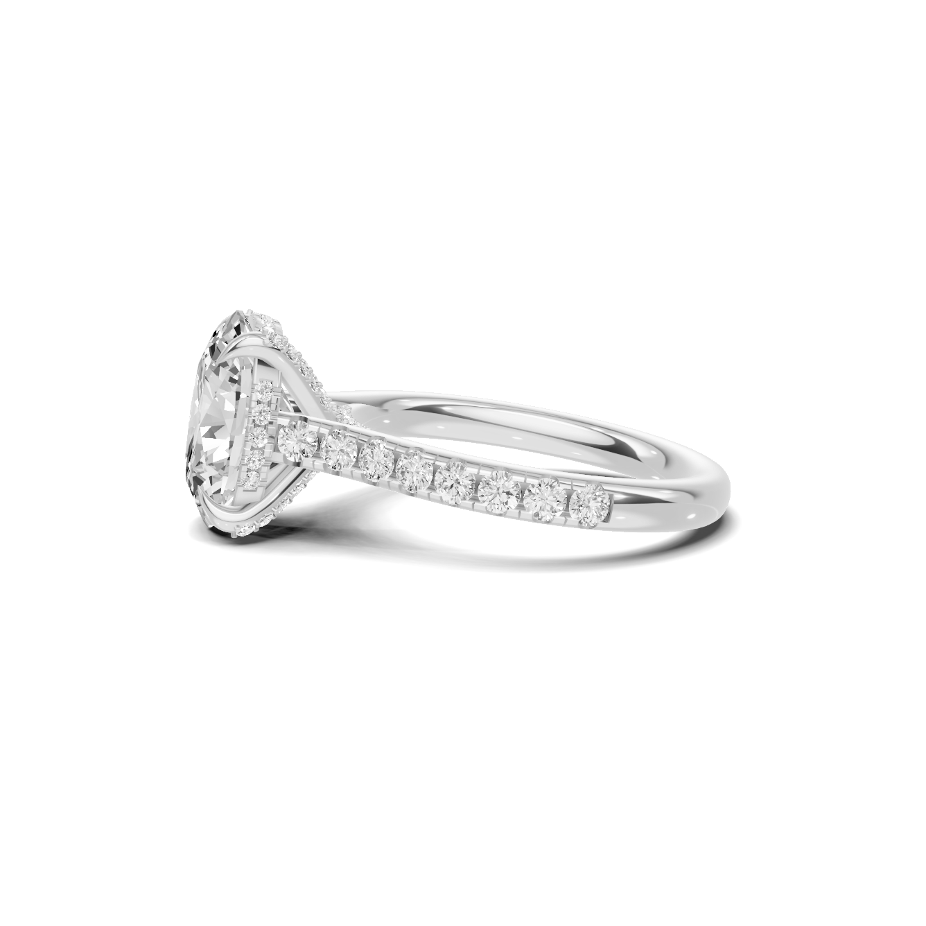 Pave Accented Prong Ring