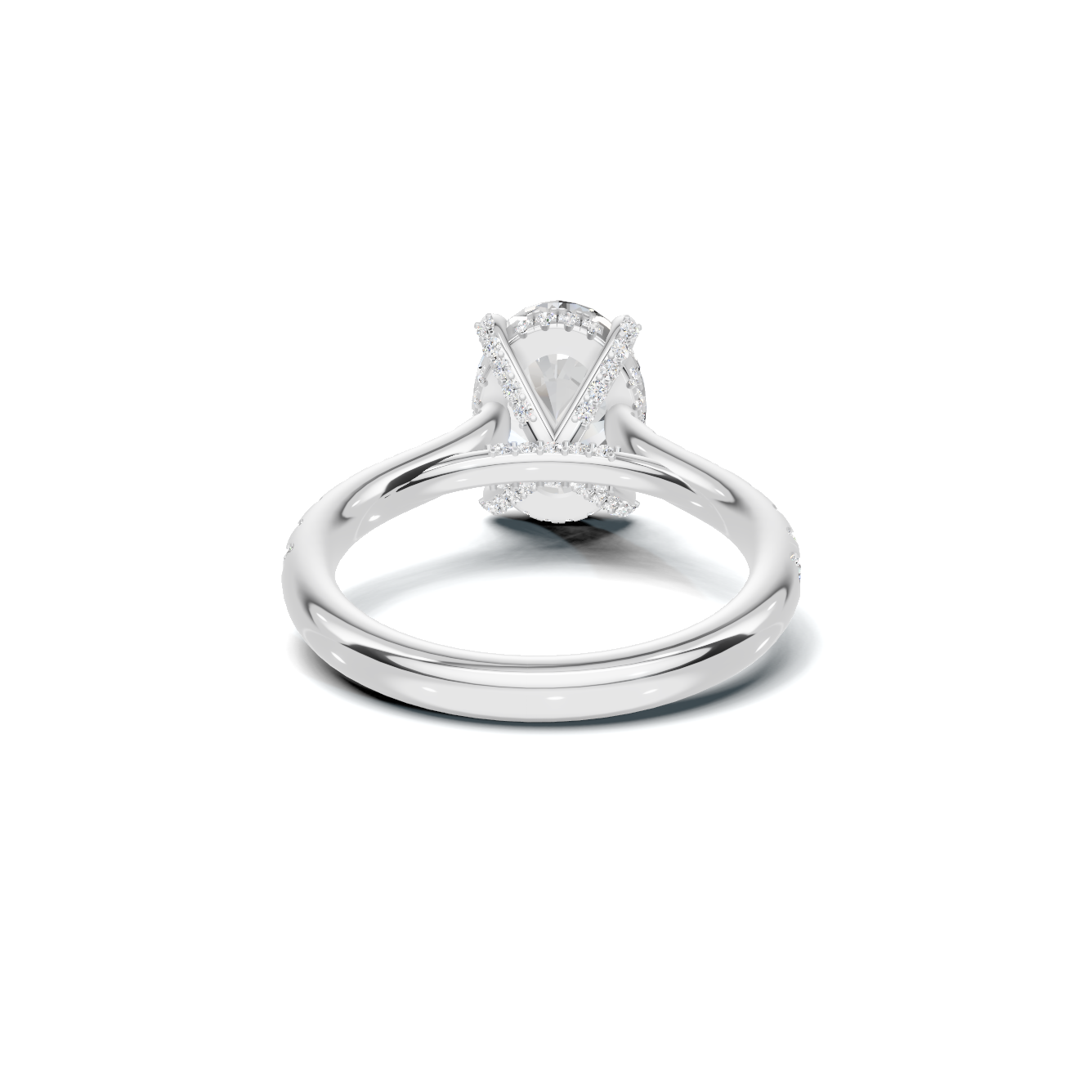 Pave Accented Prong Ring