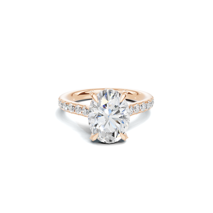 Pave Accented Prong Ring