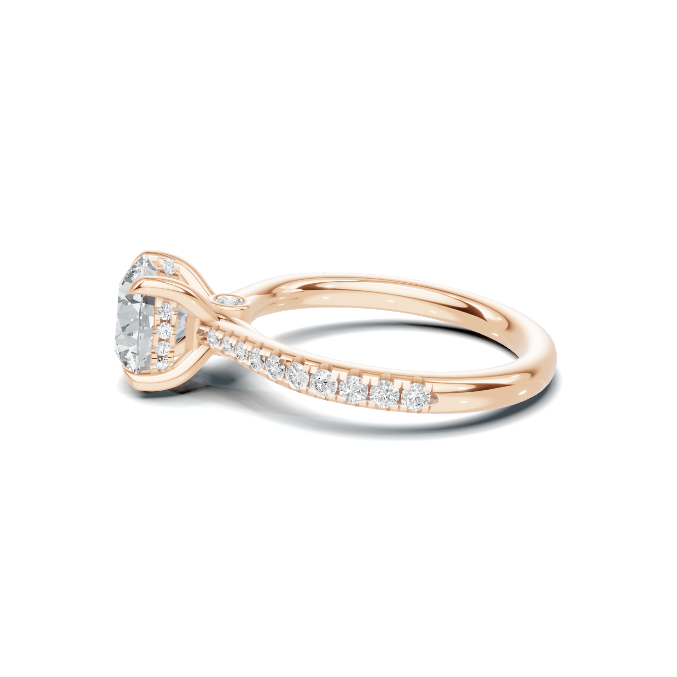 Pave Accented Solitaire Ring