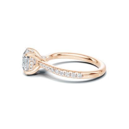 Pave Accented Solitaire Ring