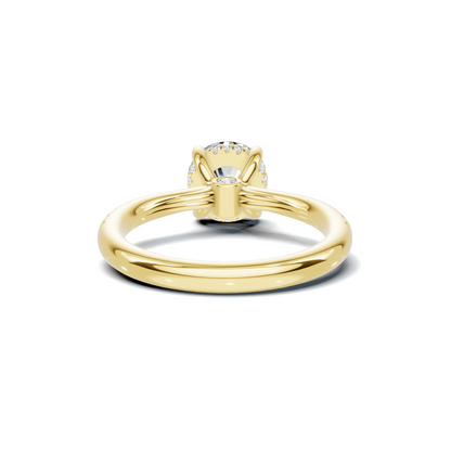 Pave Accented Solitaire Ring