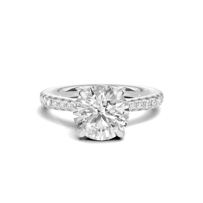 Pave Accented Solitaire Ring
