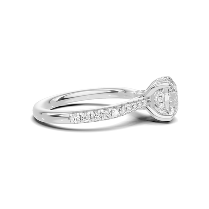 Pave Accented Solitaire Ring