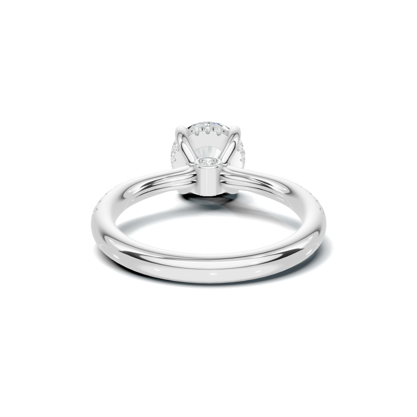 Pave Accented Solitaire Ring