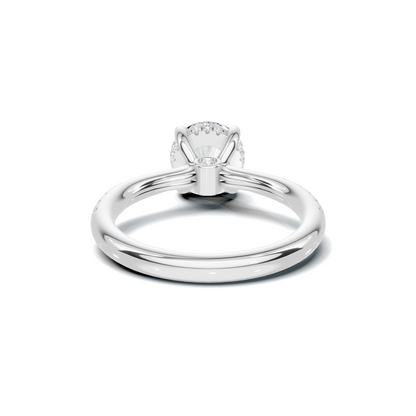 Pave Accented Solitaire Ring
