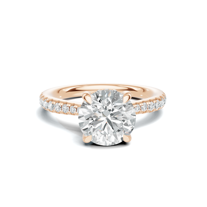 Pave Accented Solitaire Ring