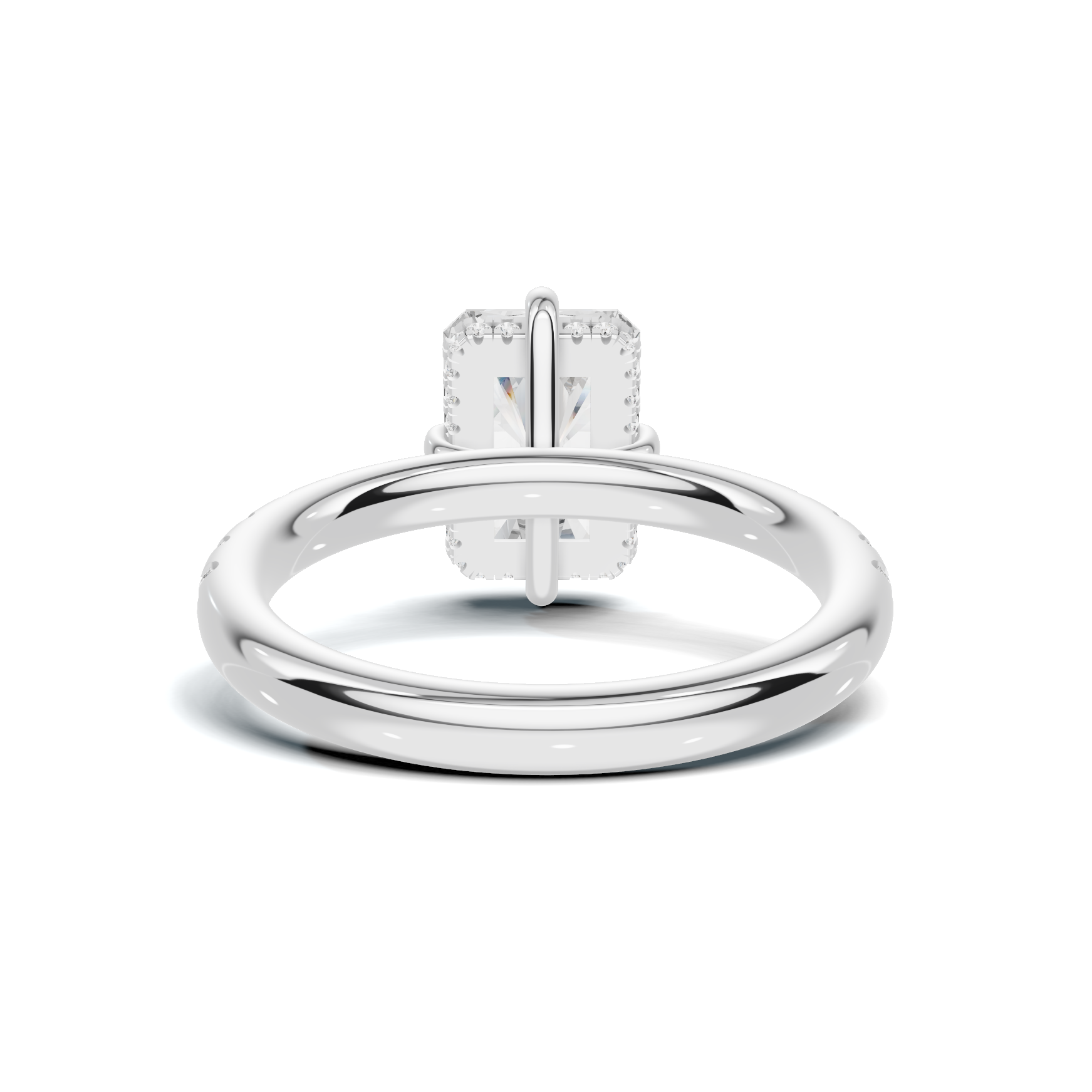 Pave Band Solitaire Ring