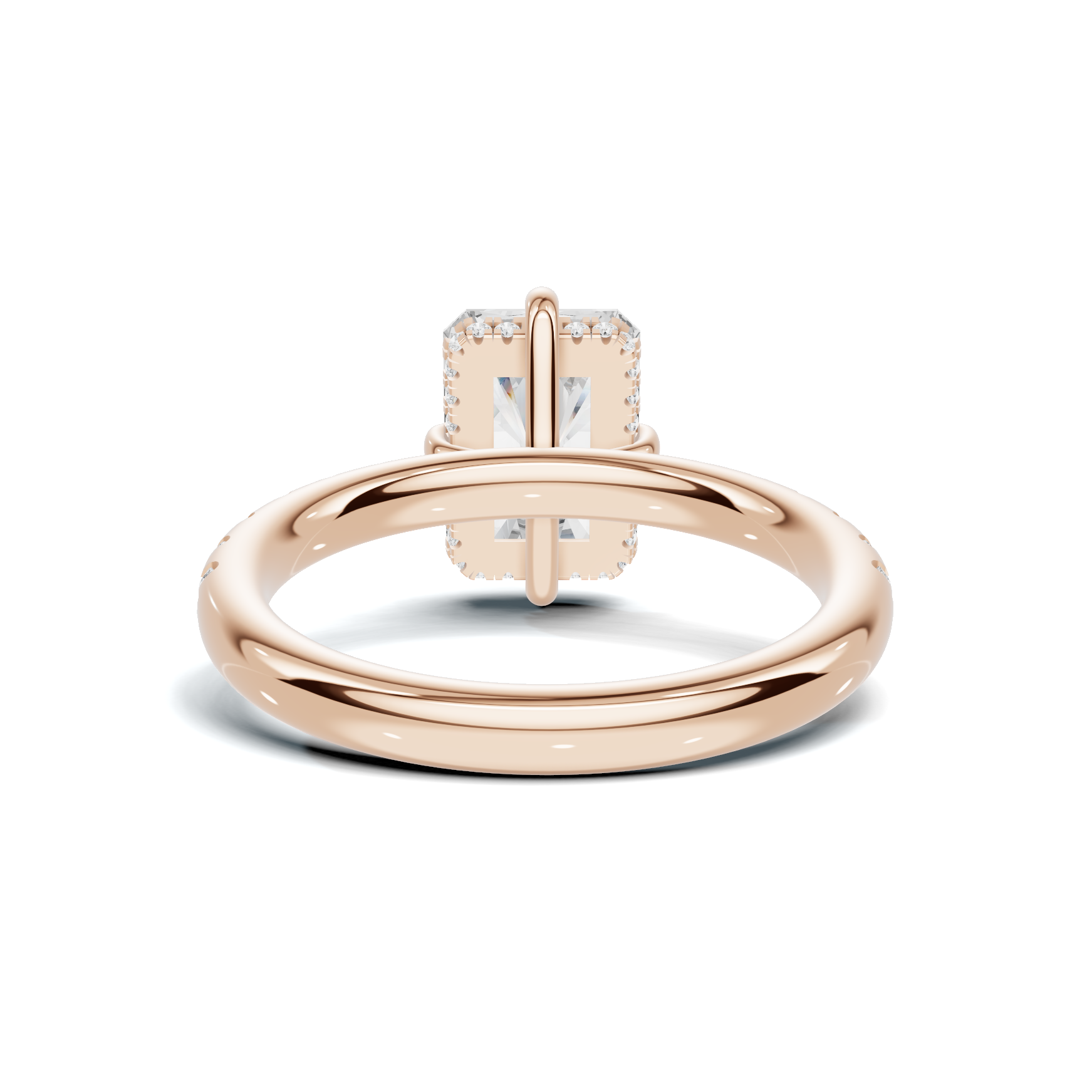 Pave Band Solitaire Ring
