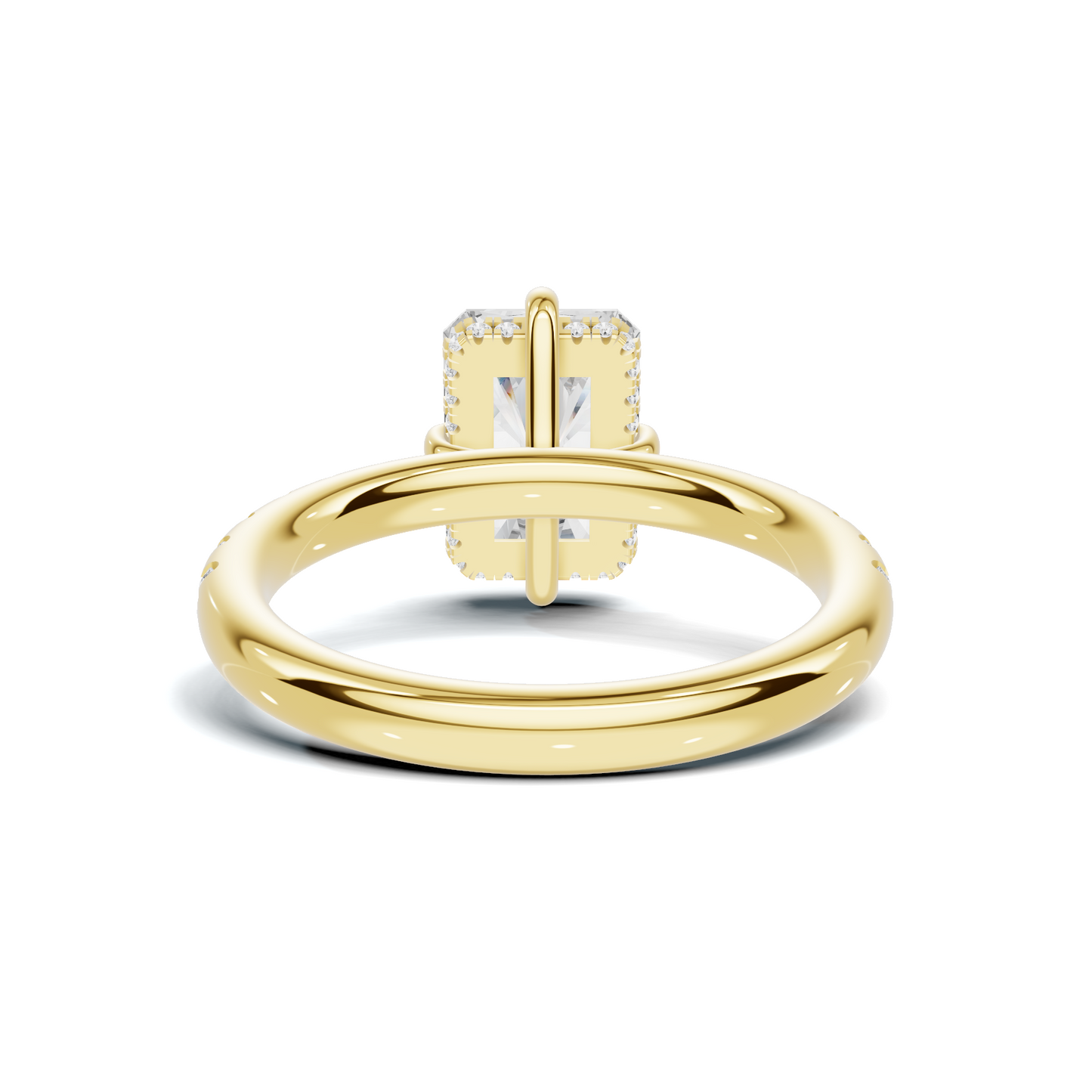 Pave Band Solitaire Ring