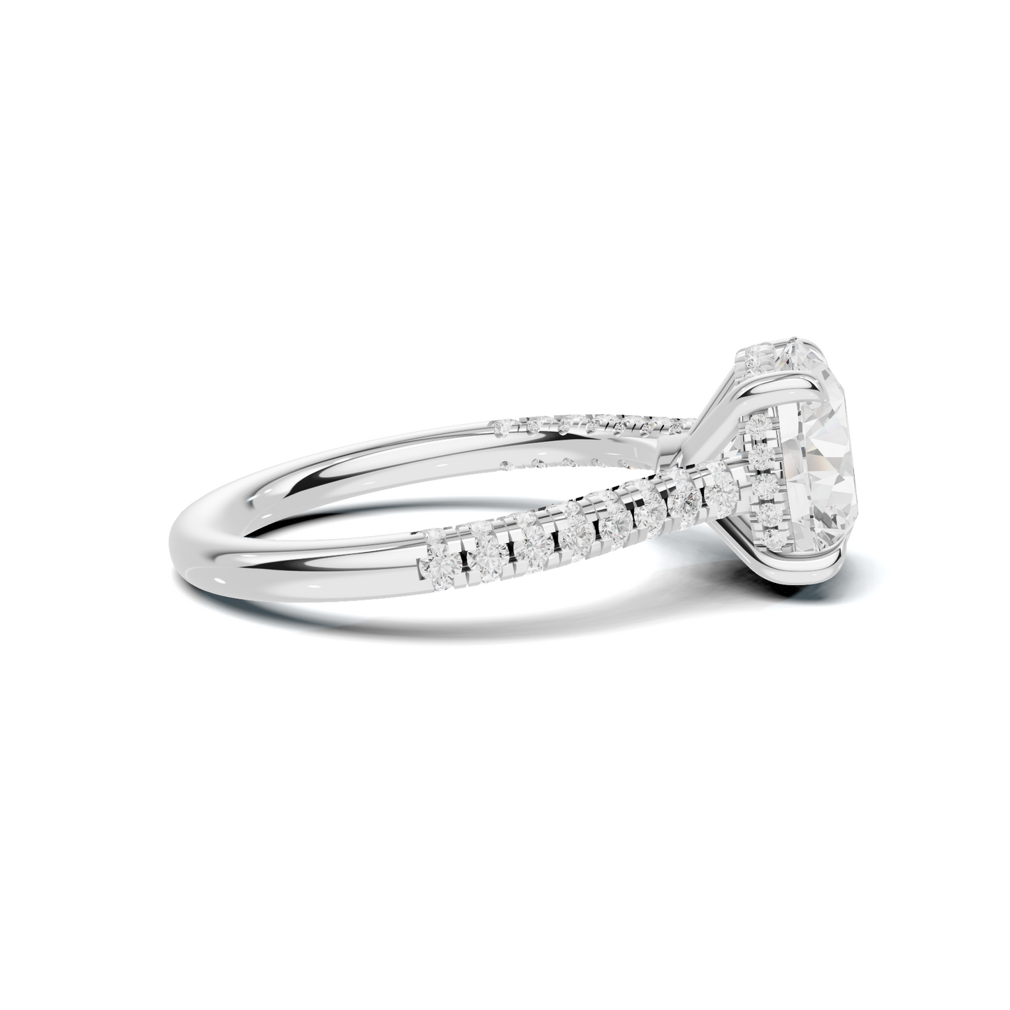Pave Cathedral Setting Ring