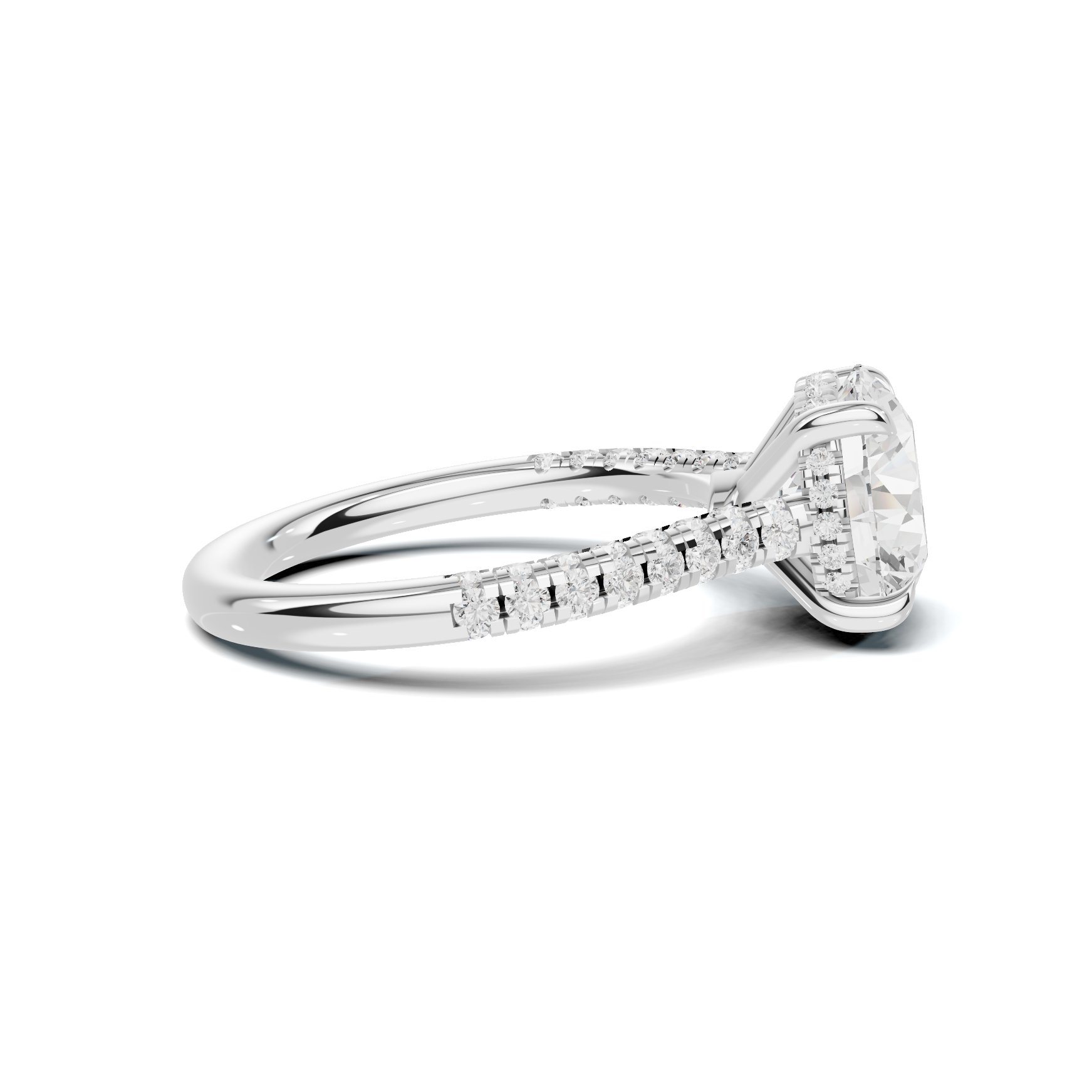 Pave Cathedral Setting Ring