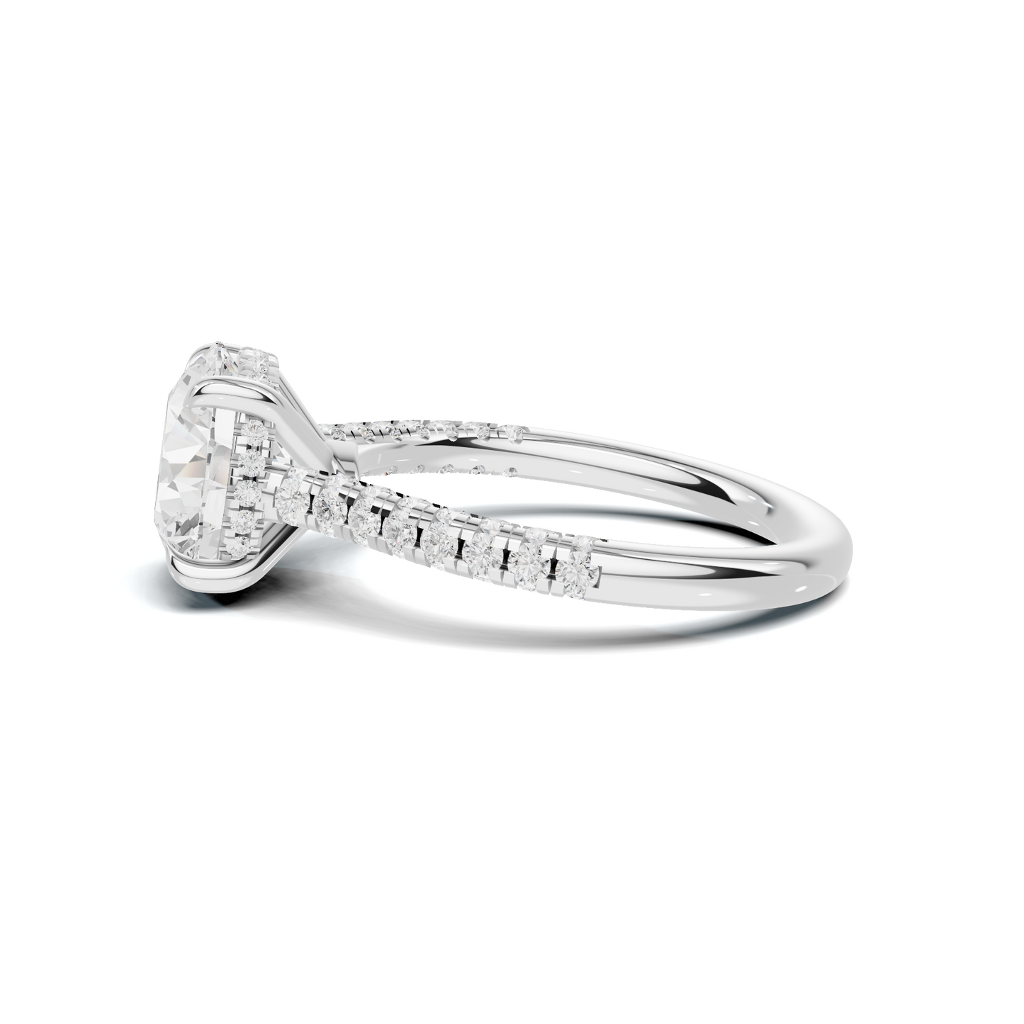 Pave Cathedral Setting Ring