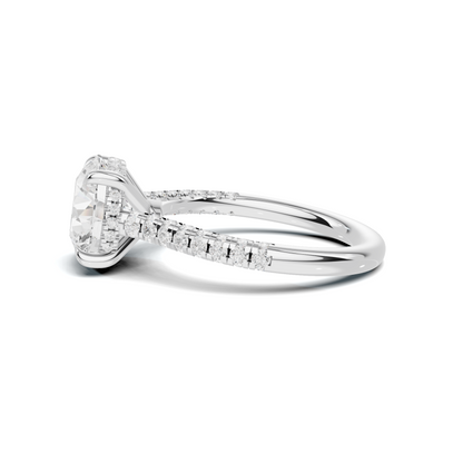 Pave Cathedral Setting Ring