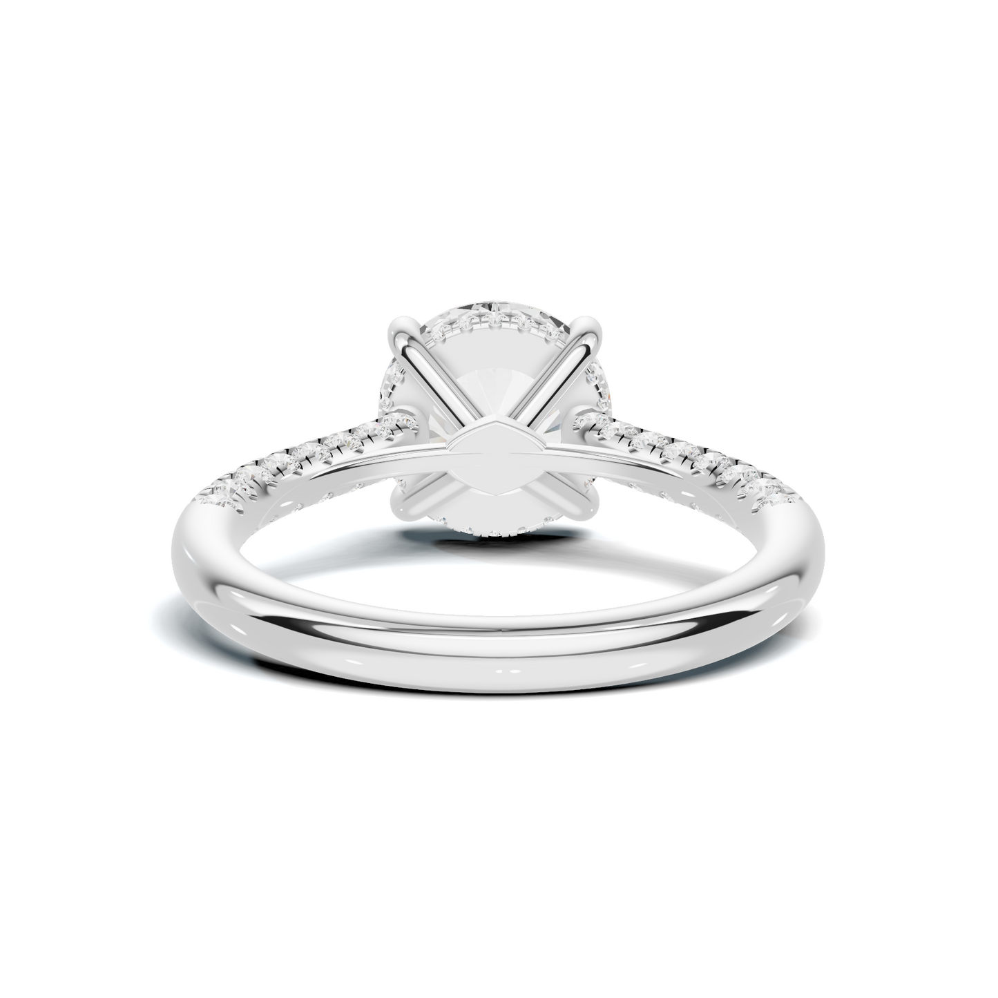 Pave Cathedral Setting Ring
