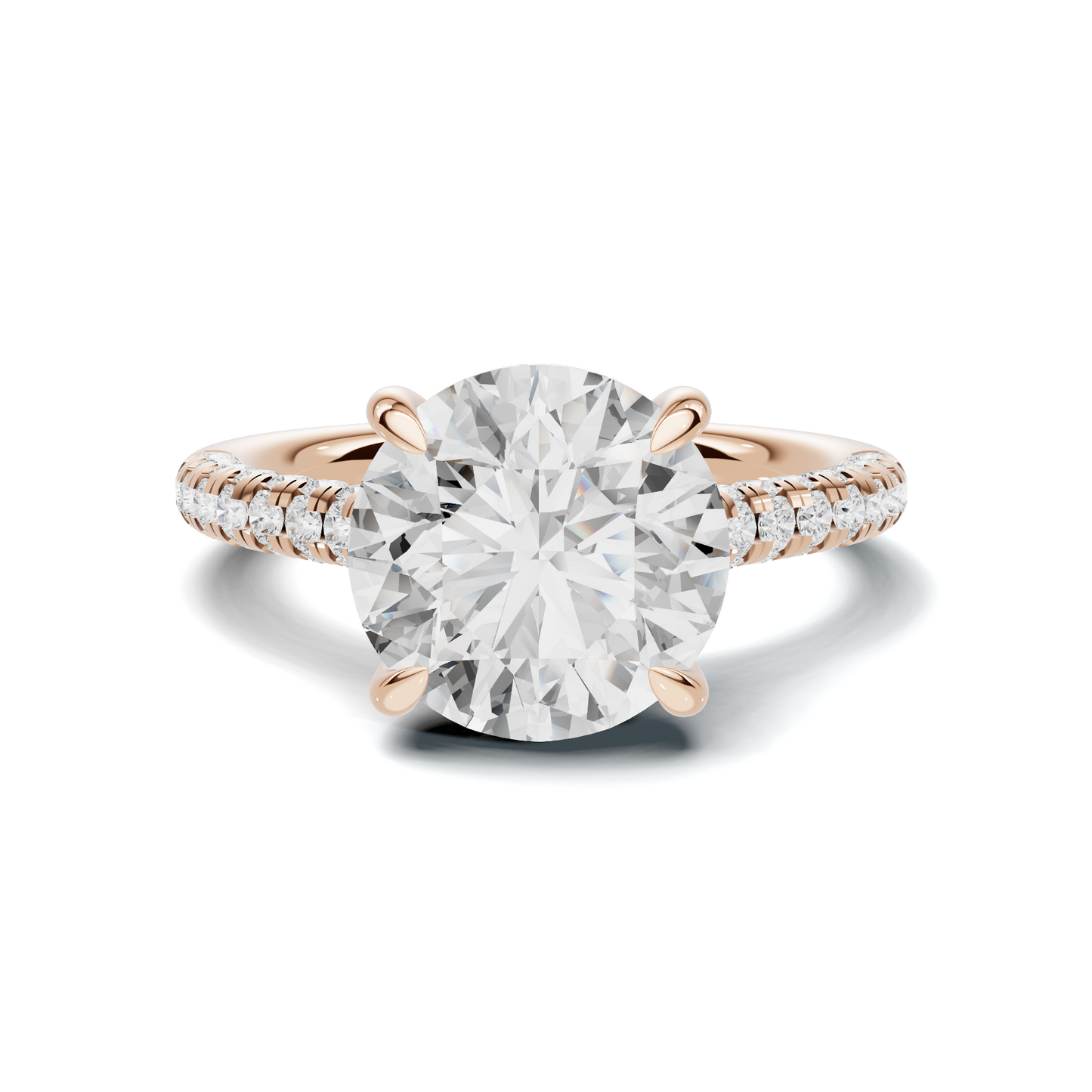 Pave Cathedral Setting Ring
