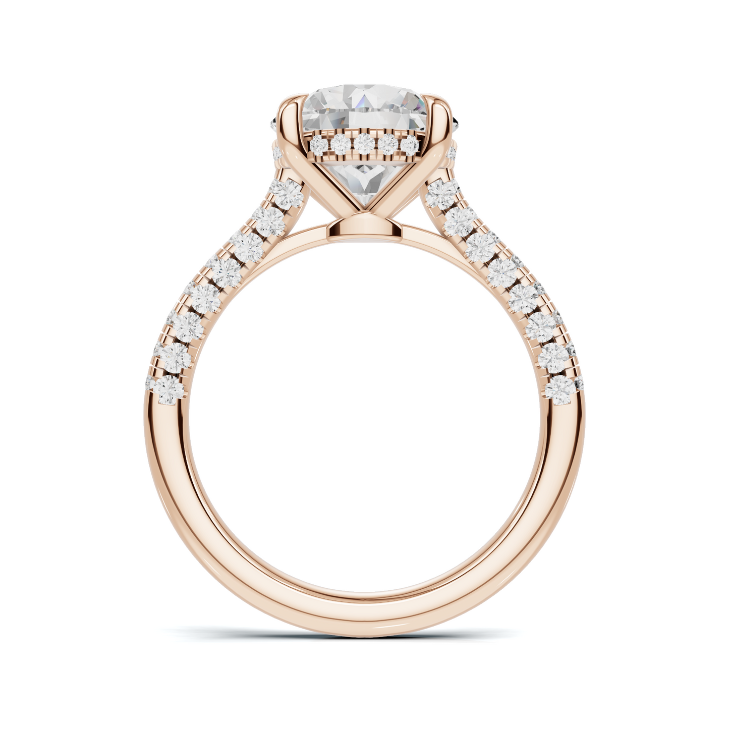 Pave Cathedral Setting Ring