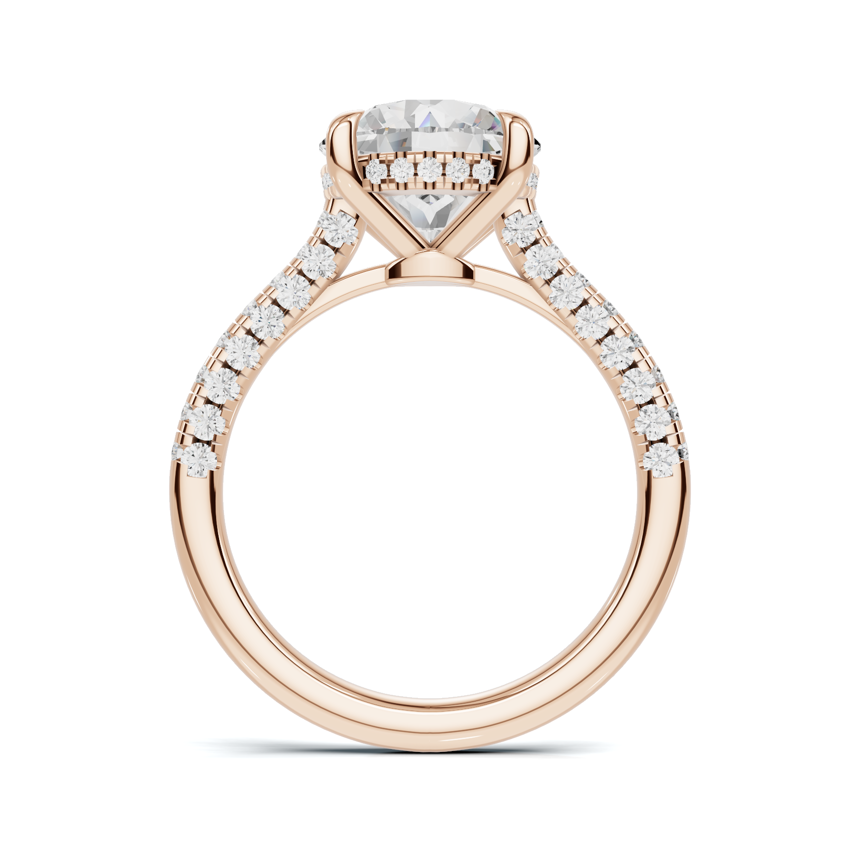Pave Cathedral Setting Ring