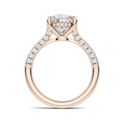 Pave Cathedral Setting Ring