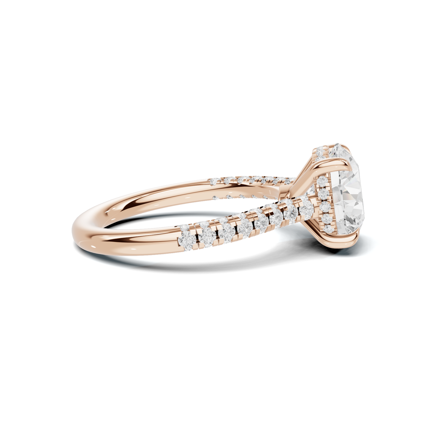 Pave Cathedral Setting Ring