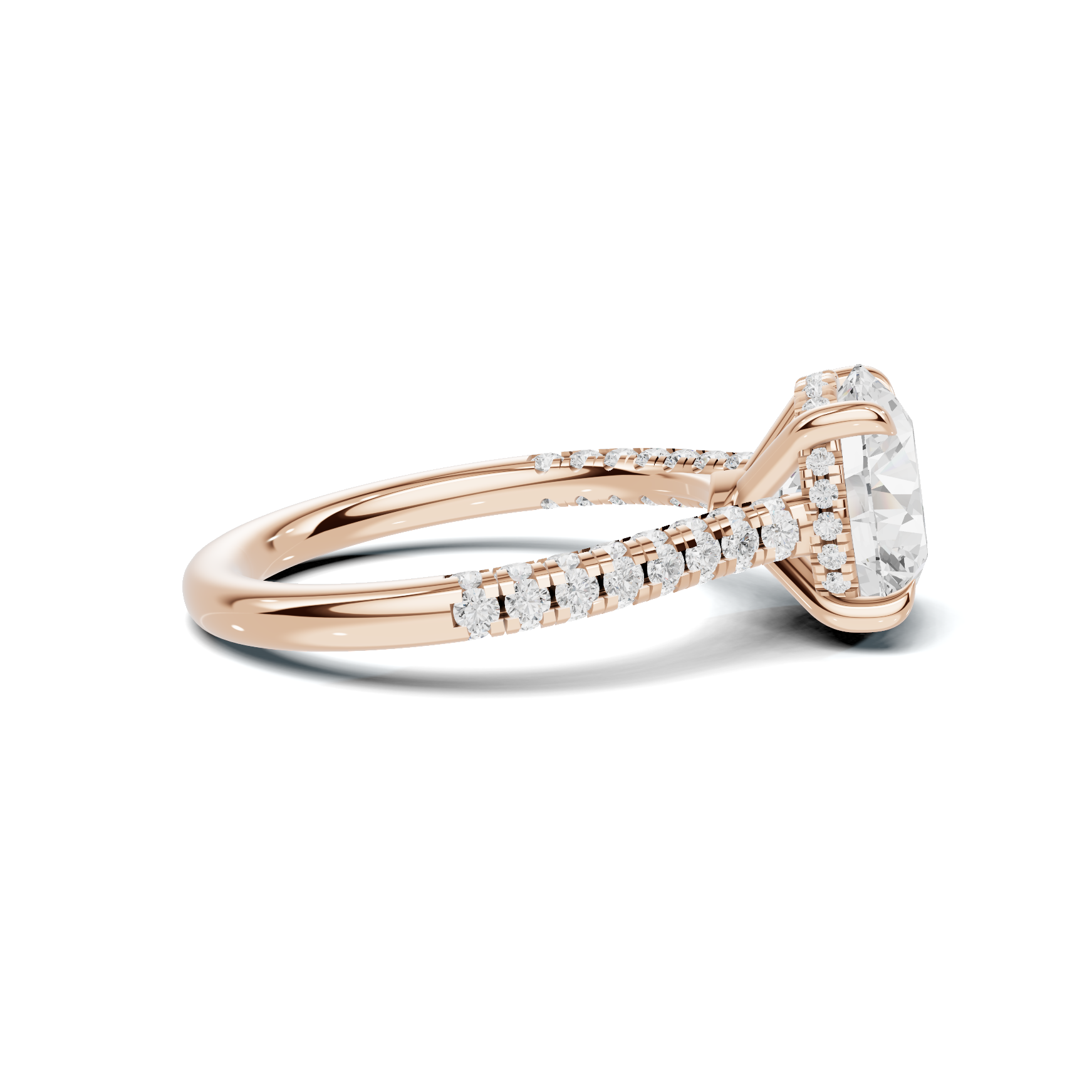 Pave Cathedral Setting Ring