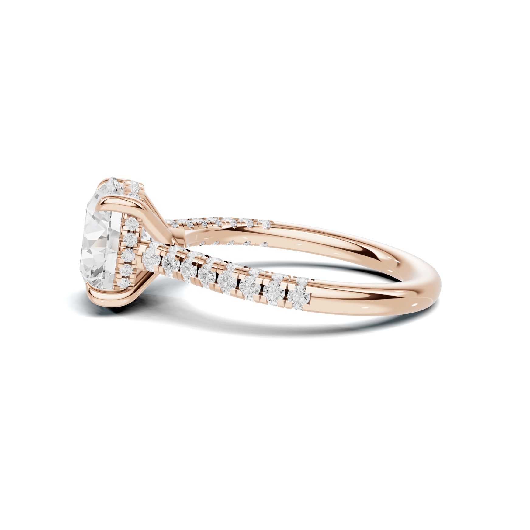 Pave Cathedral Setting Ring