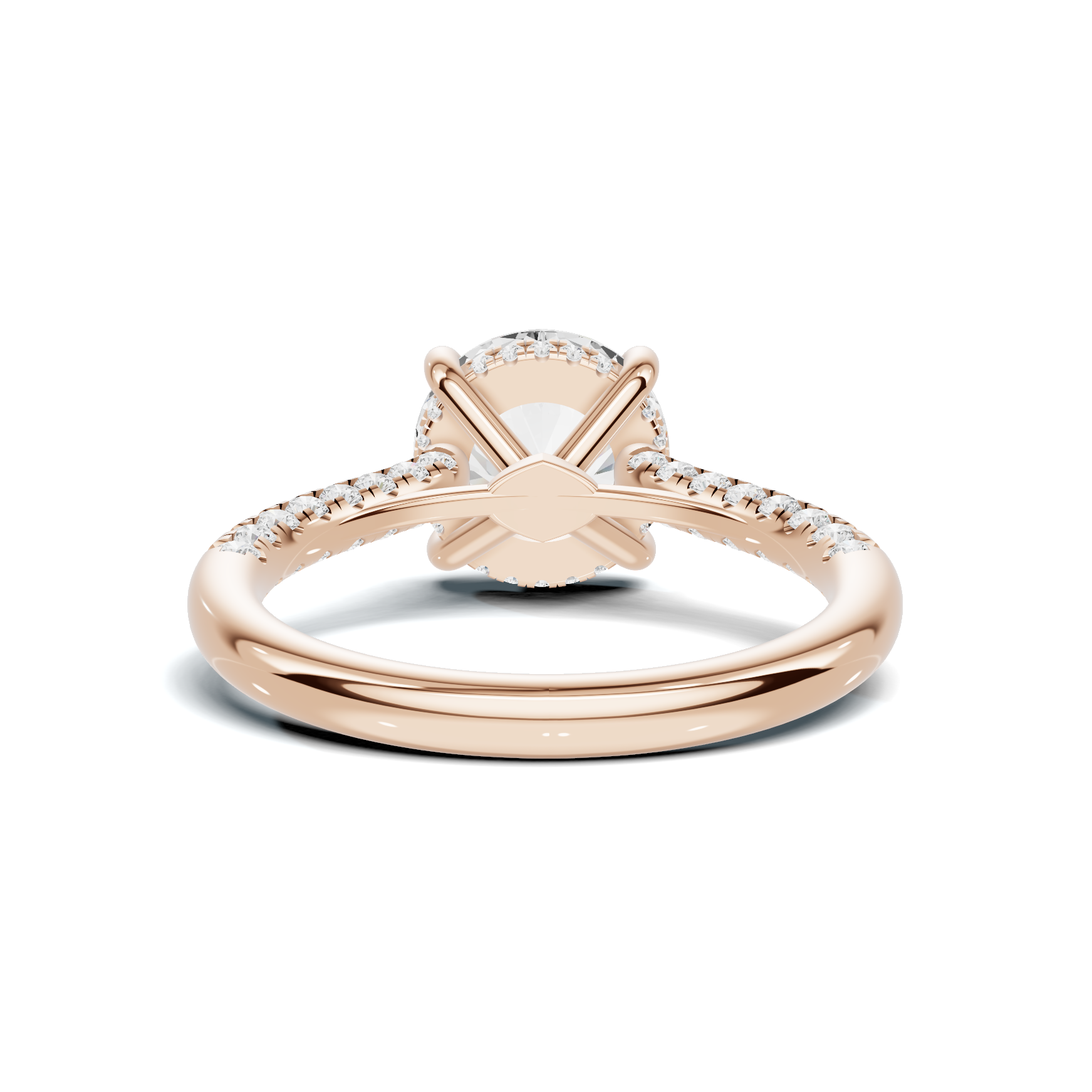 Pave Cathedral Setting Ring
