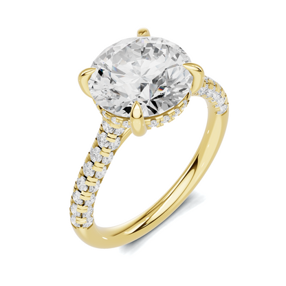 Pave Cathedral Setting Ring