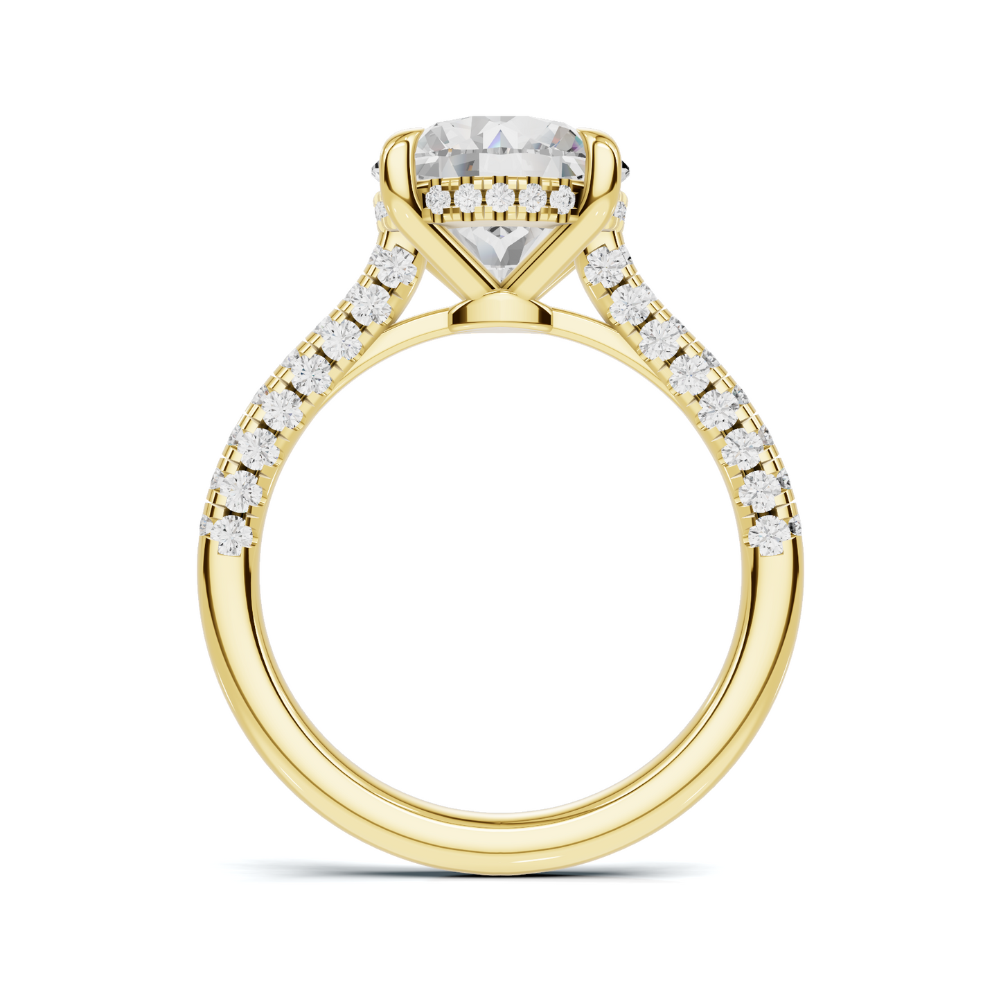 Pave Cathedral Setting Ring