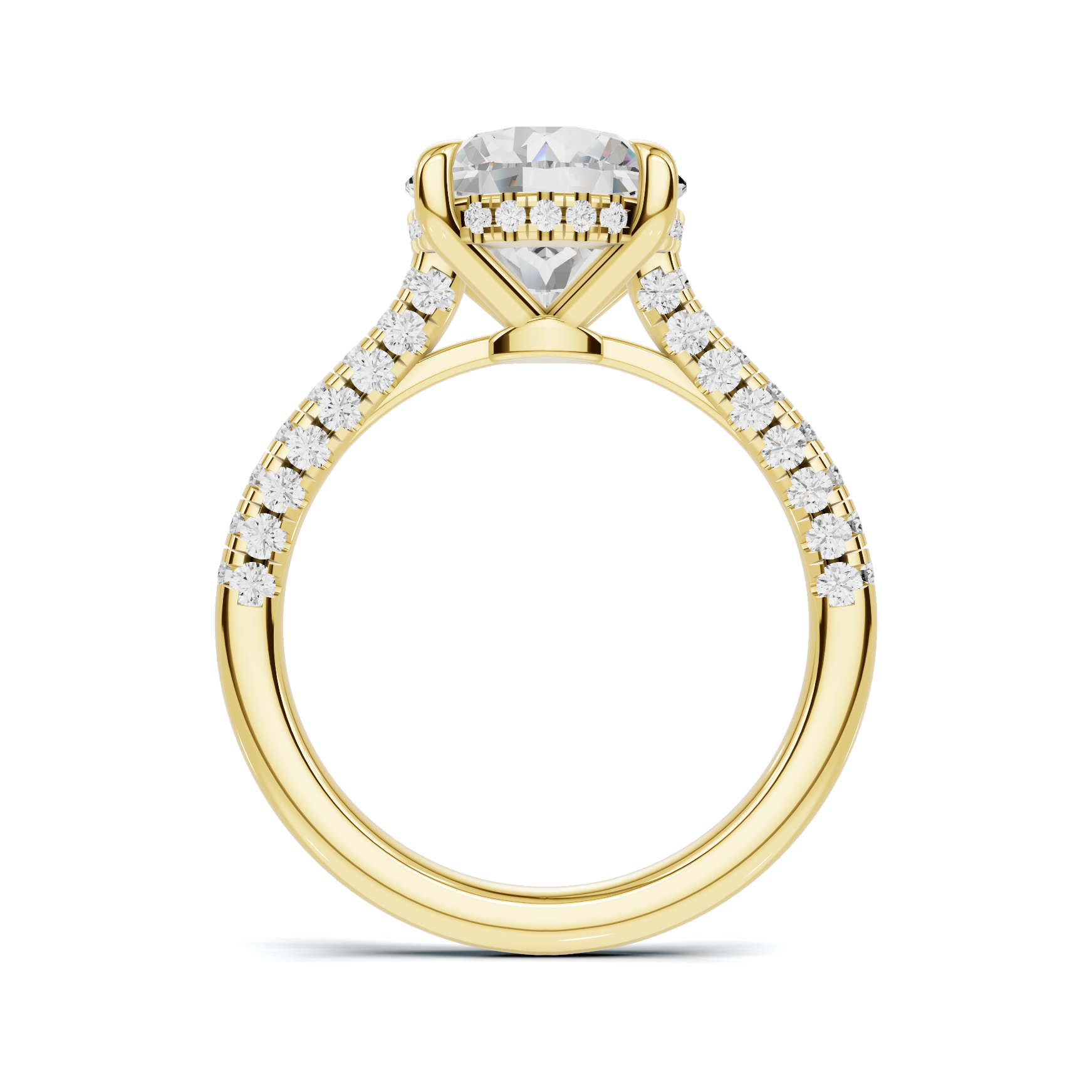 Pave Cathedral Setting Ring