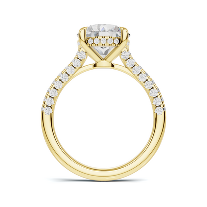 Pave Cathedral Setting Ring
