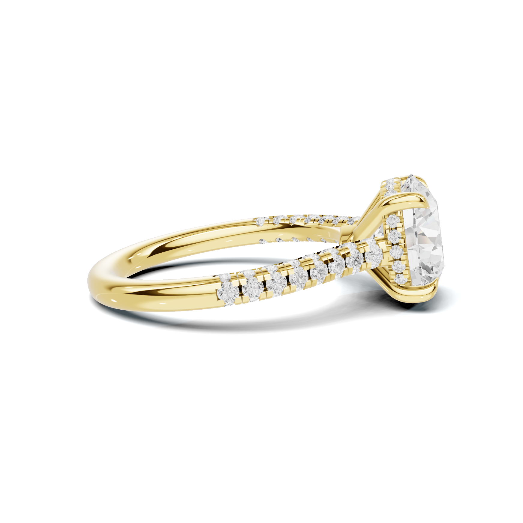 Pave Cathedral Setting Ring
