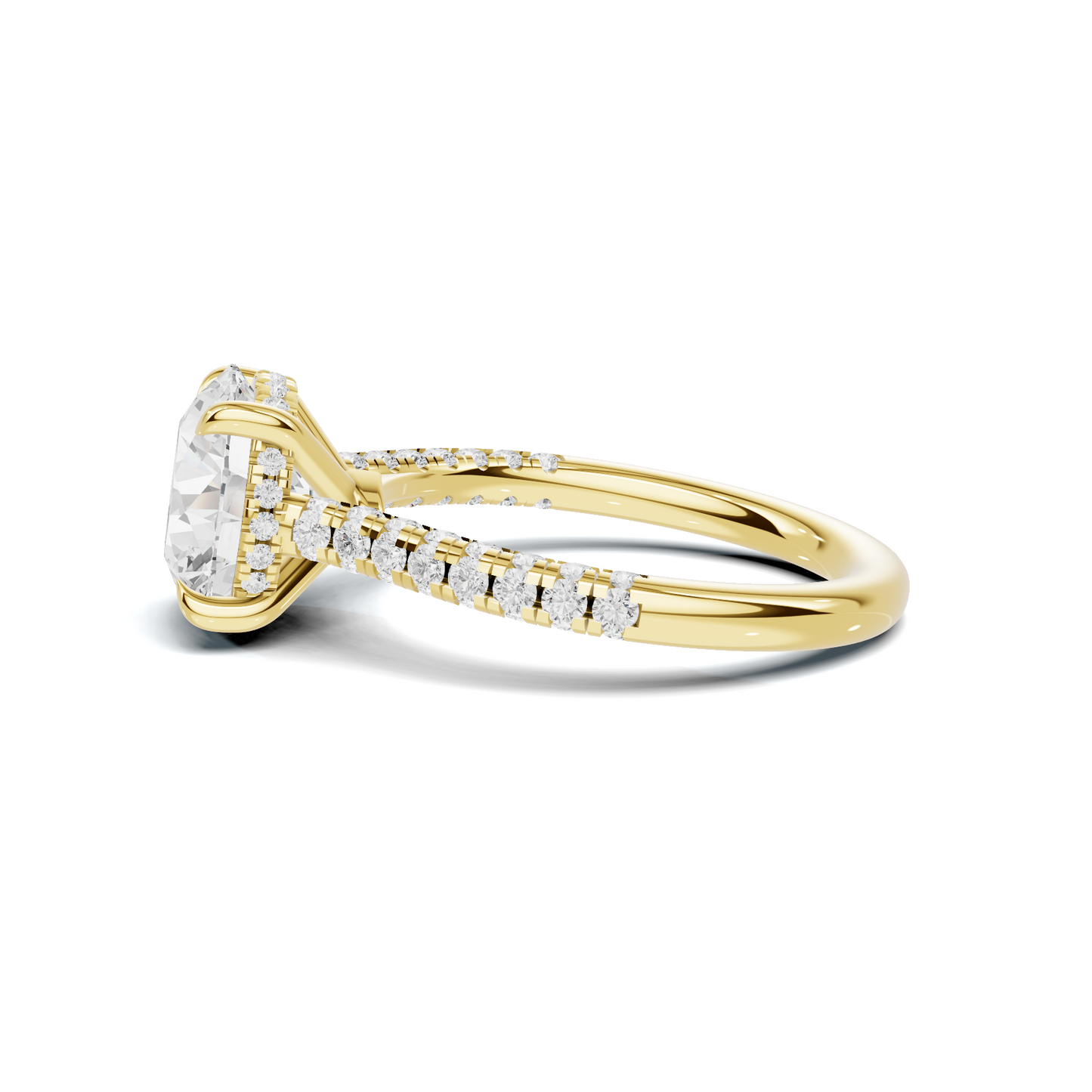 Pave Cathedral Setting Ring