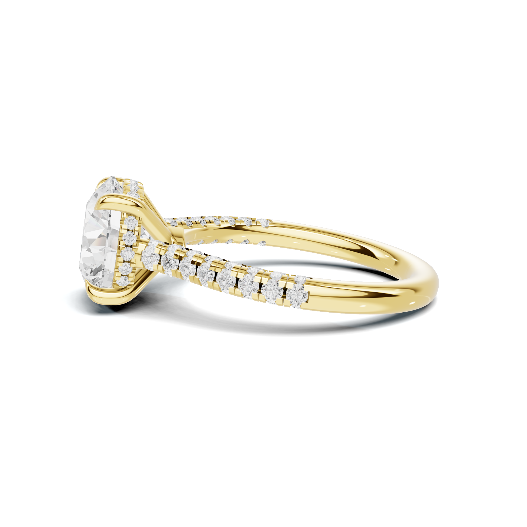 Pave Cathedral Setting Ring