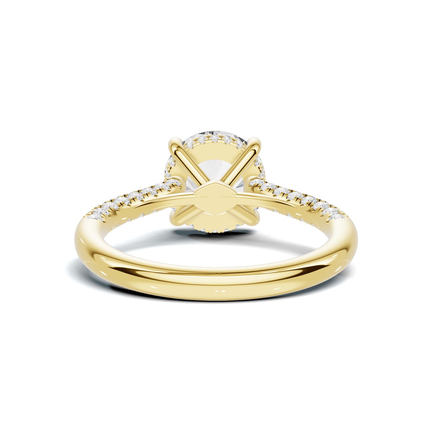 Pave Cathedral Setting Ring