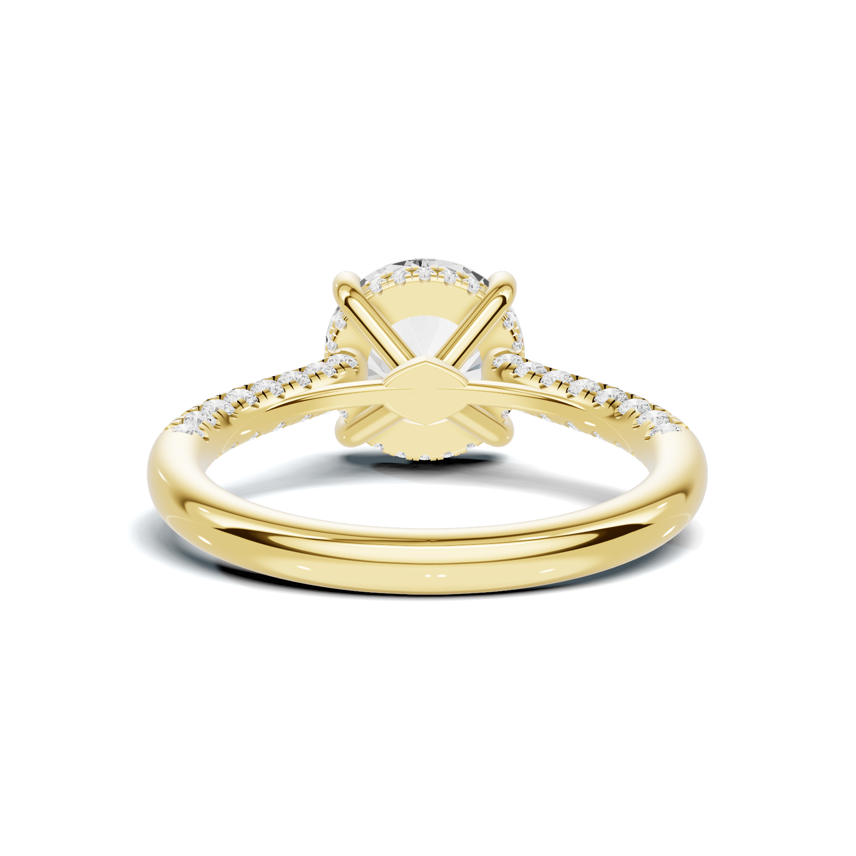 Pave Cathedral Setting Ring