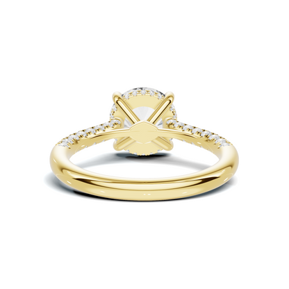 Pave Cathedral Setting Ring