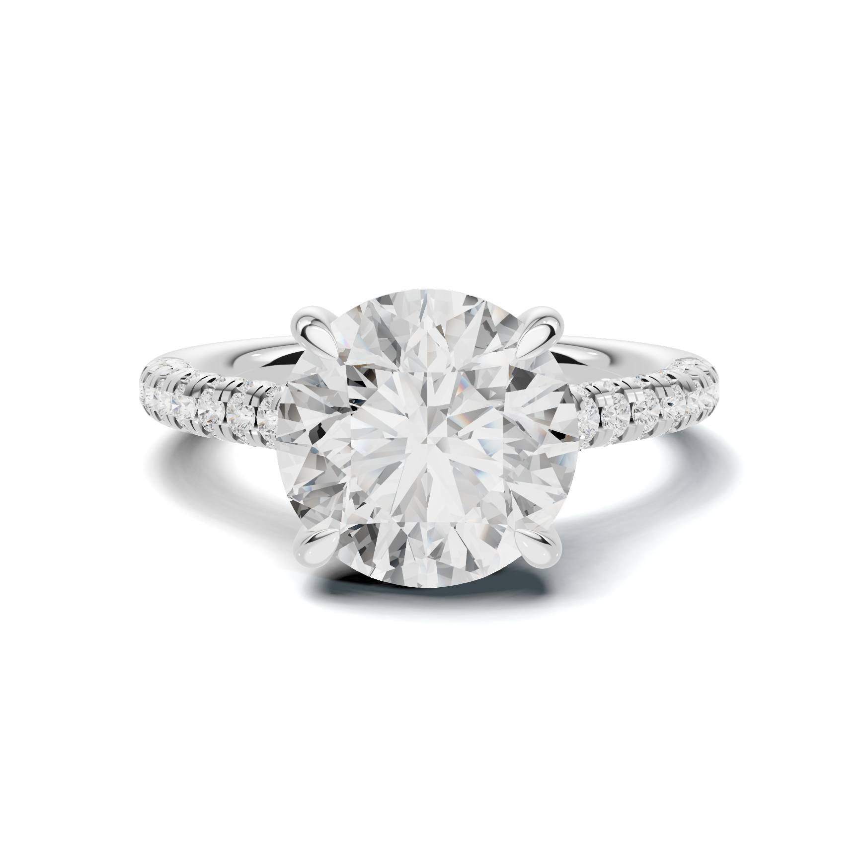 Pave Cathedral Setting Ring