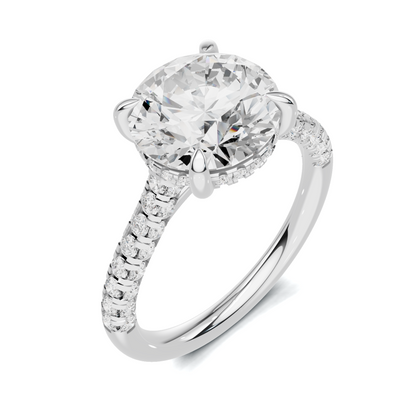 Pave Cathedral Setting Ring