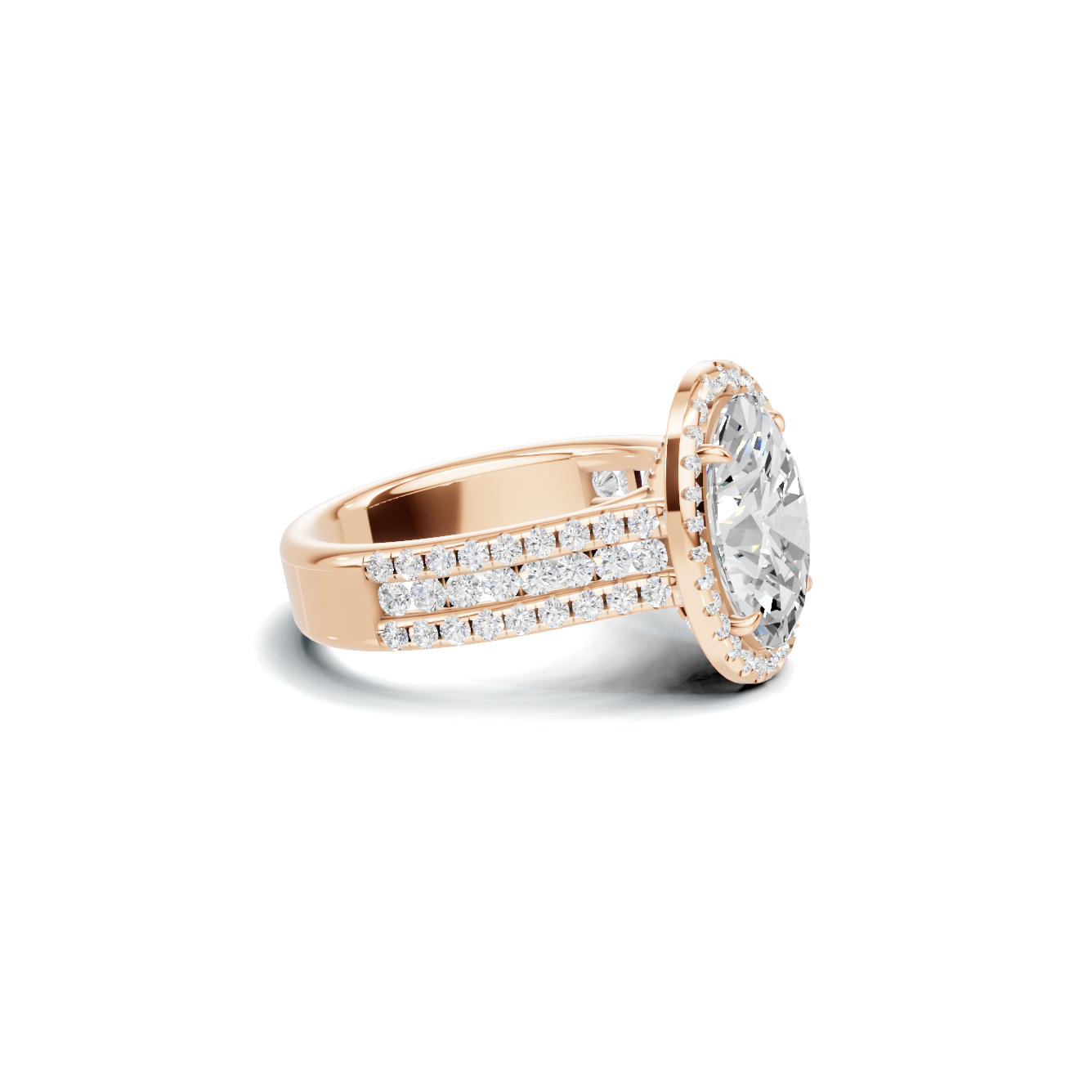 Pave Halo Bridal Ring