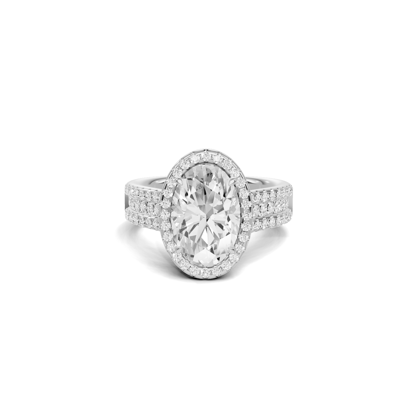 Pave Halo Bridal Ring