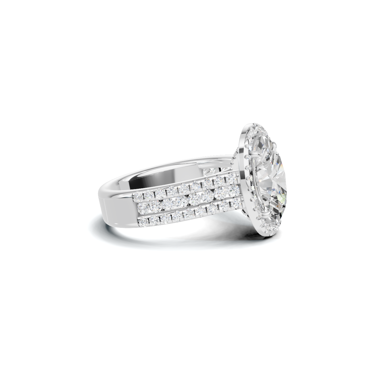 Pave Halo Bridal Ring