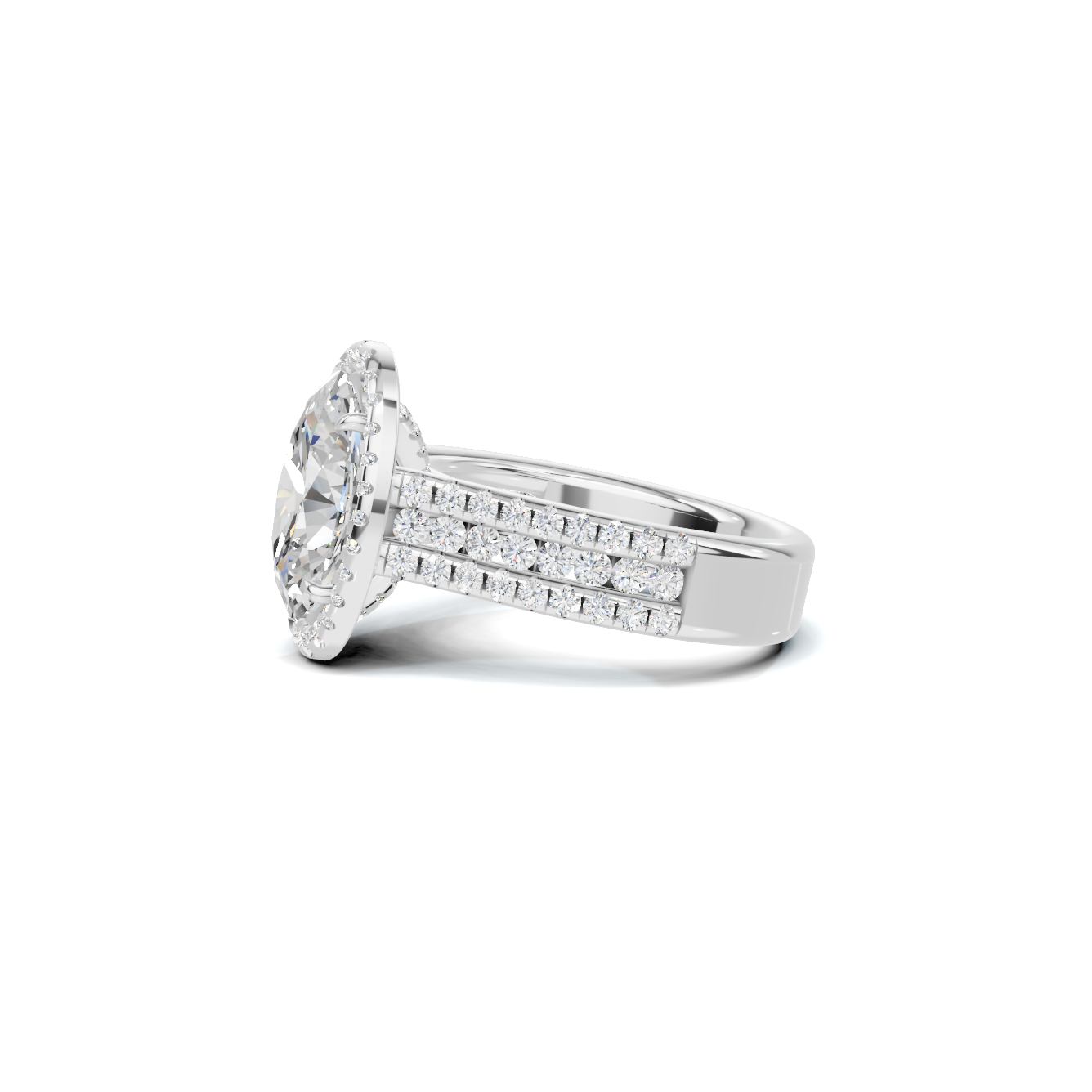 Pave Halo Bridal Ring