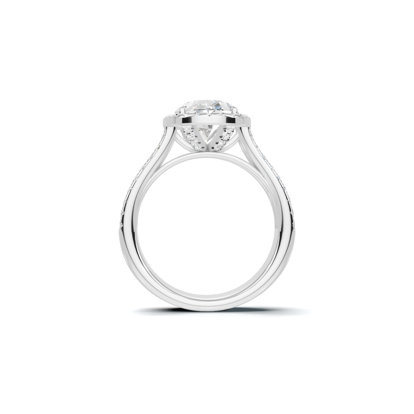 Pave Halo Bridal Ring