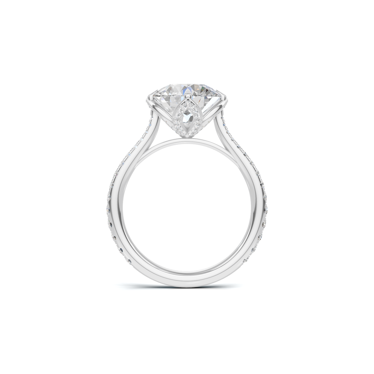 Pave Petal Basket Ring