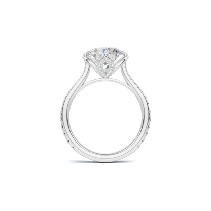 Pave Petal Basket Ring