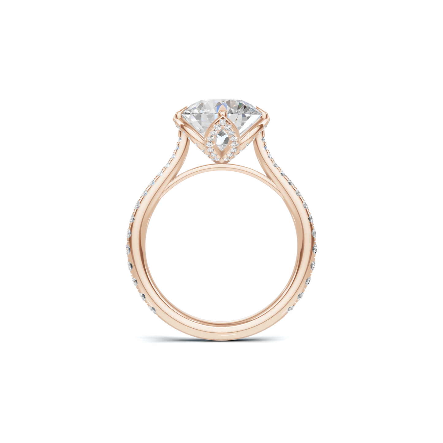 Pave Petal Basket Ring